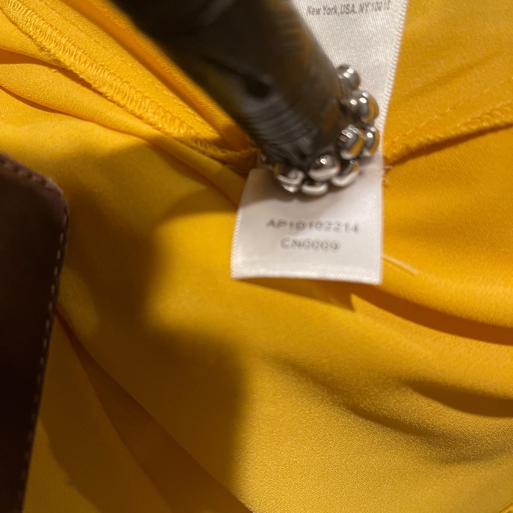 Adrianna Papell Yellow and White Floral Tiered Midi Dress - Picture 7 of 7